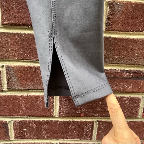 Peloton Grey Show Up Front Slit Leggings Size Large - Picture 3 of 9